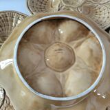 5 Sarreguemines caramel shell plates, 1950s