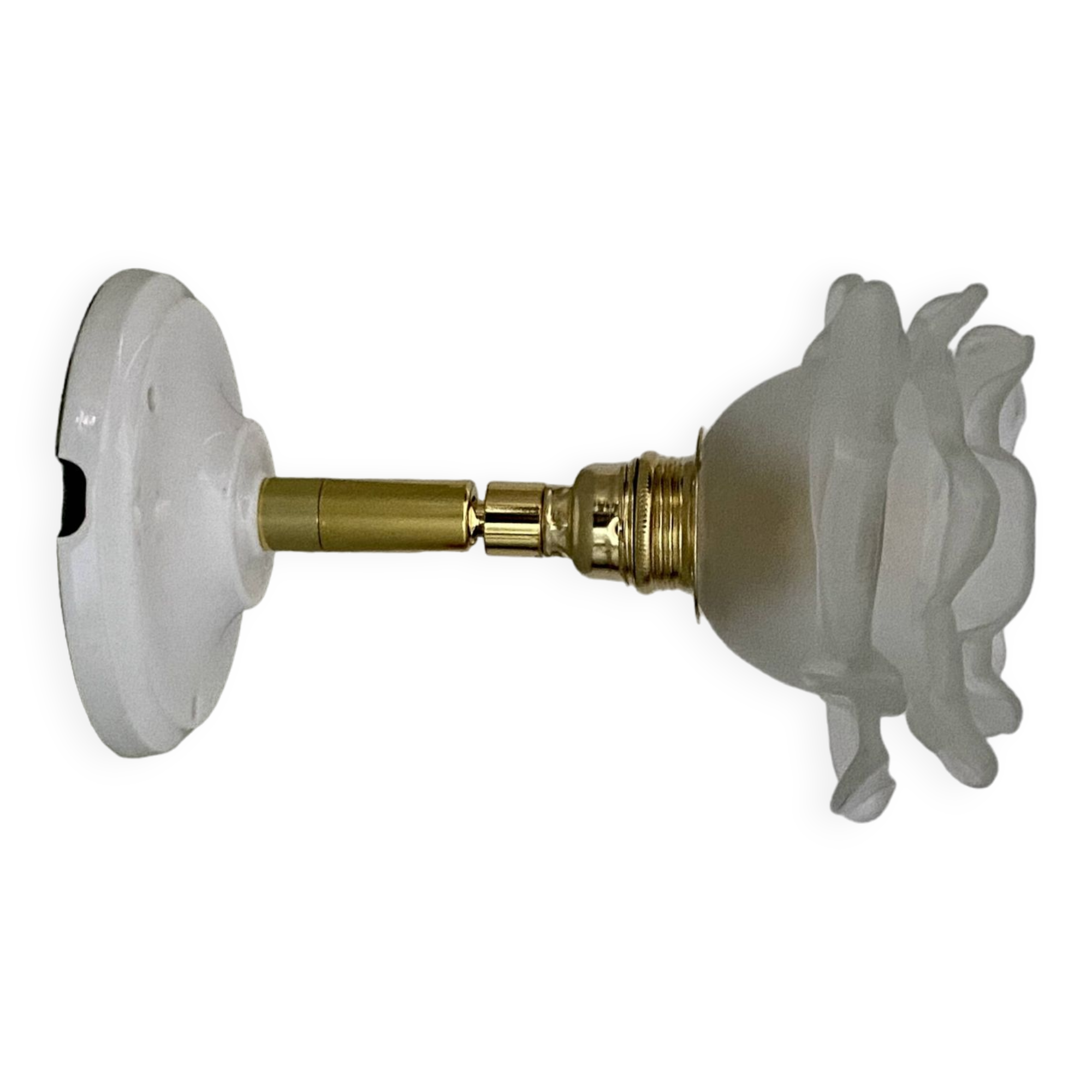 Vintage tulip wall lamp in frosted glass in the shape of a flower