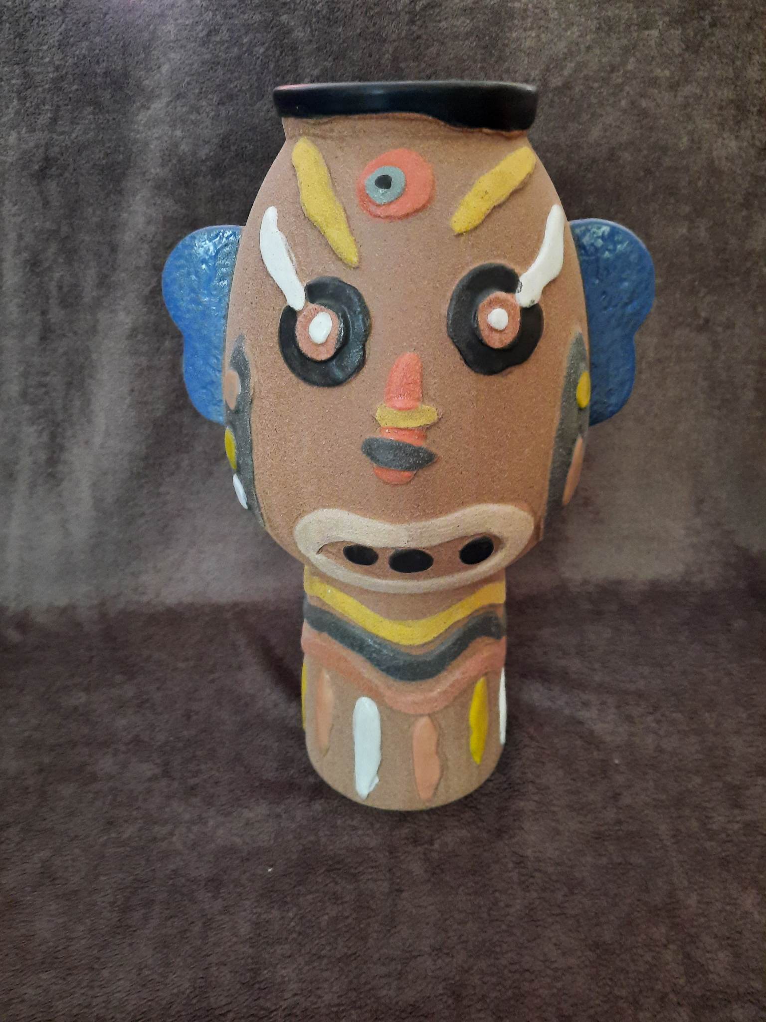 Madam Stoltz ethnic style stoneware vase