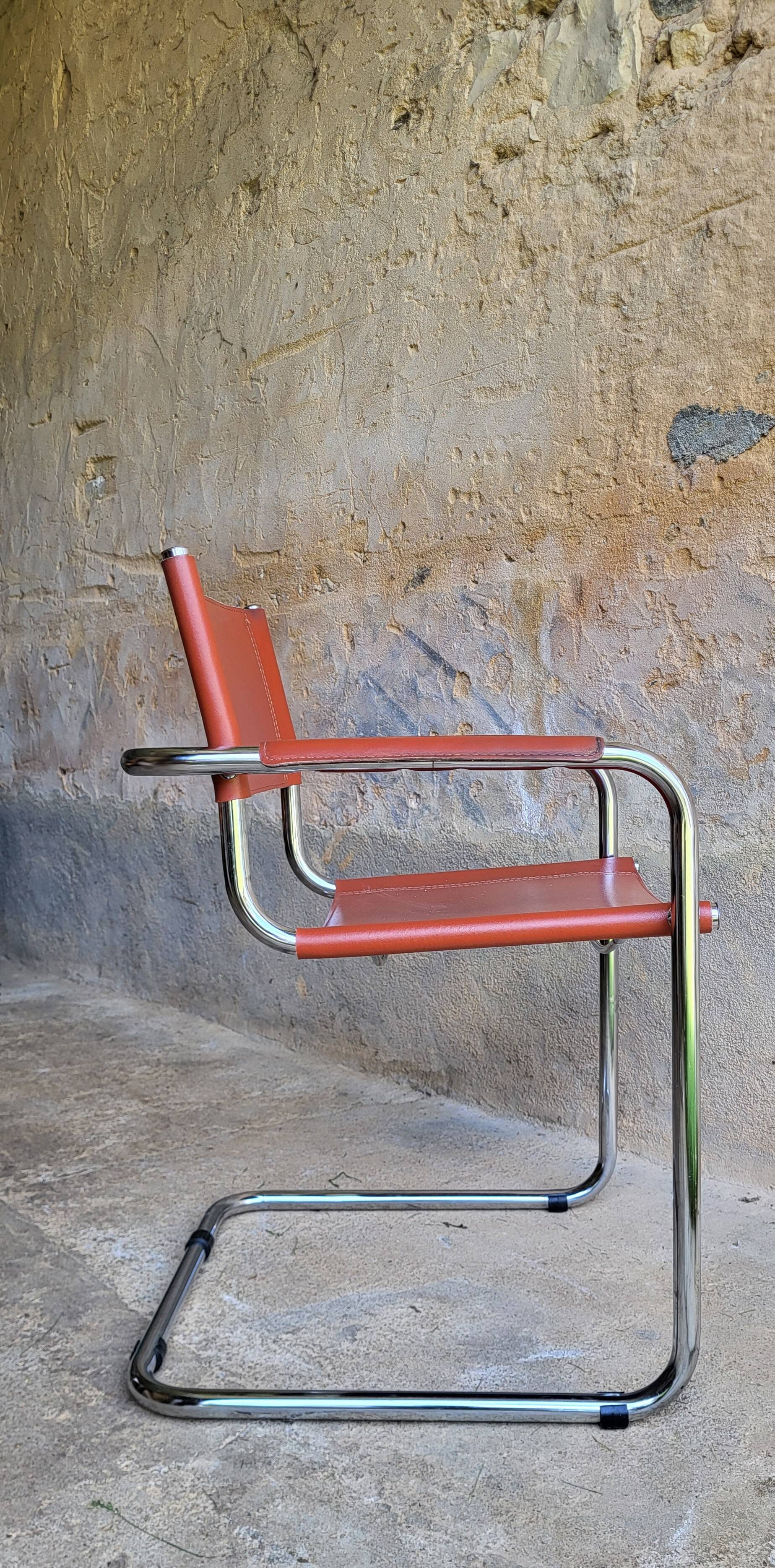 Leather Cantilever Chair