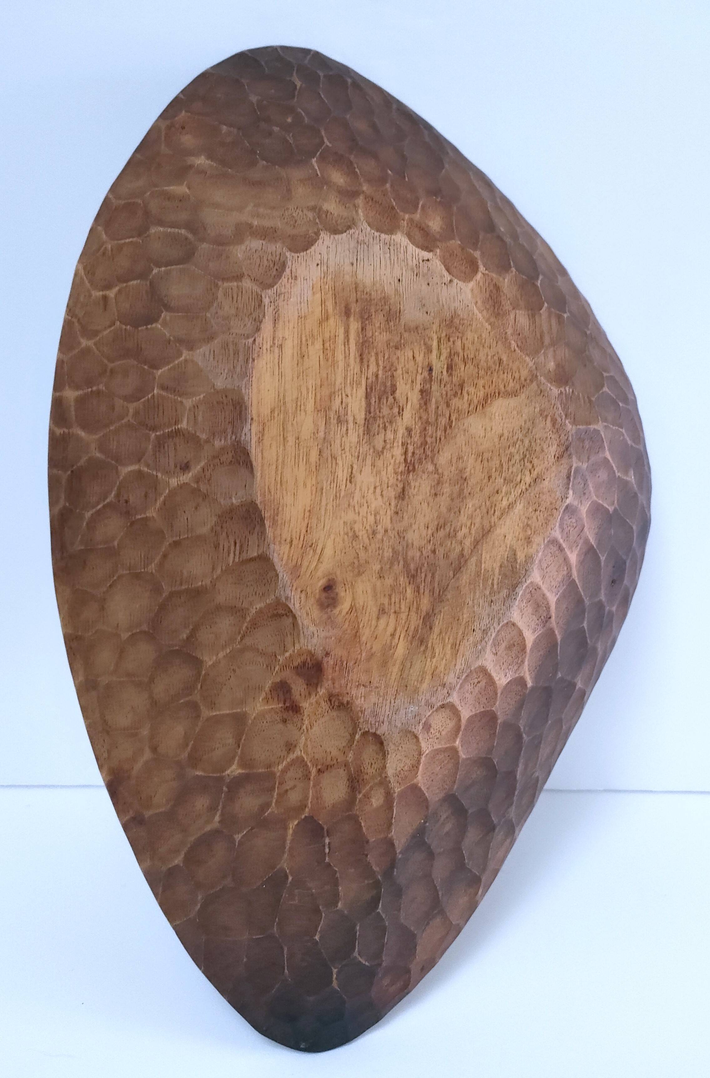 Empty wooden pocket cut gouge free form vintage