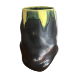Black vase of the years 50 Luneville