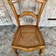 Antique Chair Louis XV Style Wood & Caned Seat Vintage #E030