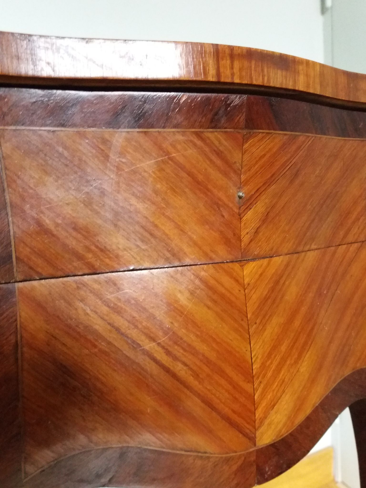 Nightstand with writing desk in Louis XV style.