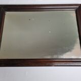 Old rectangular mirror, wooden frame 51x37cm