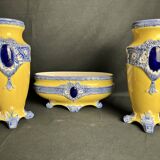 Art Nouveau 3-piece Fives Lille set by Bryun circa 1900