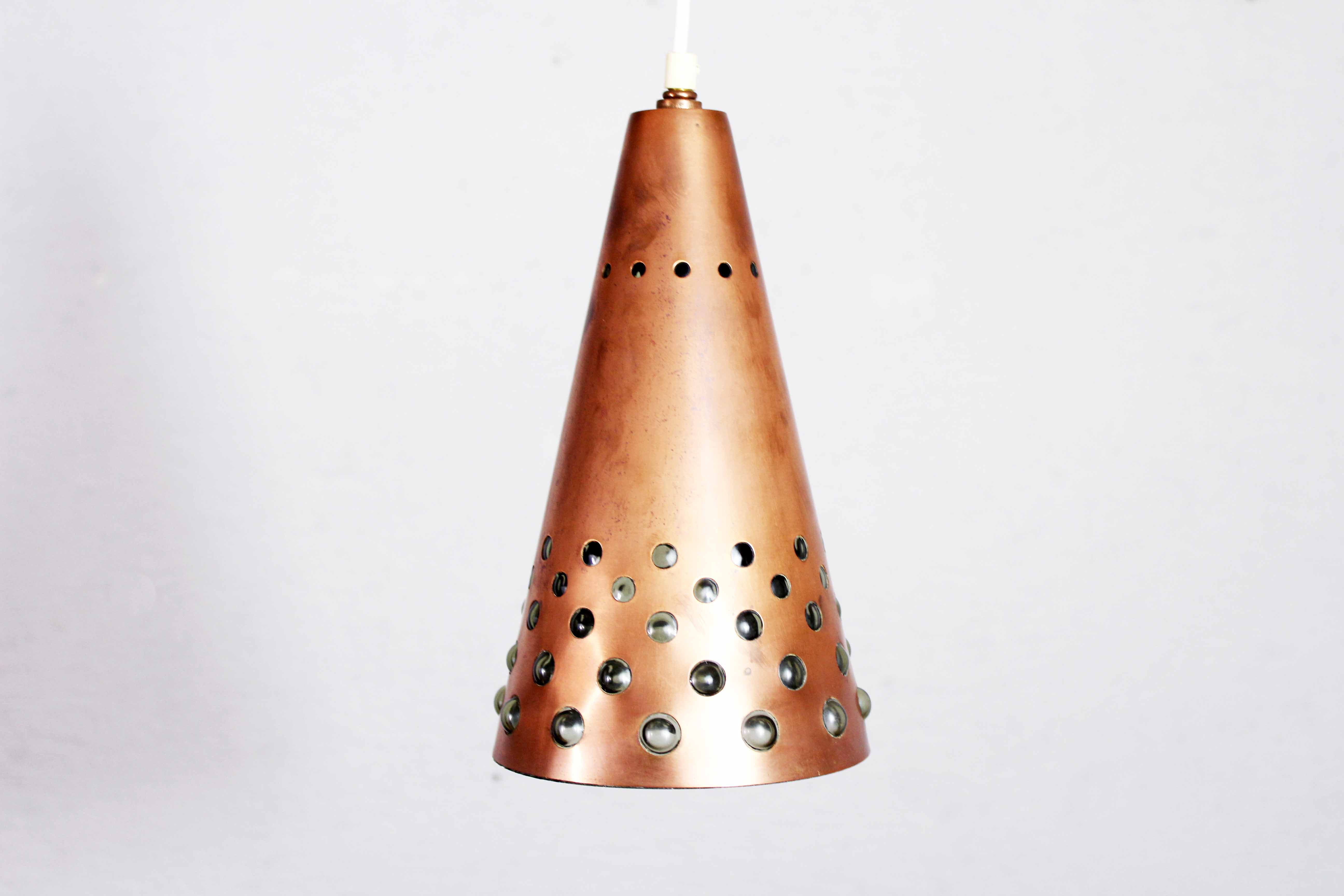 Nanny Still pendant lamp in copper and glass