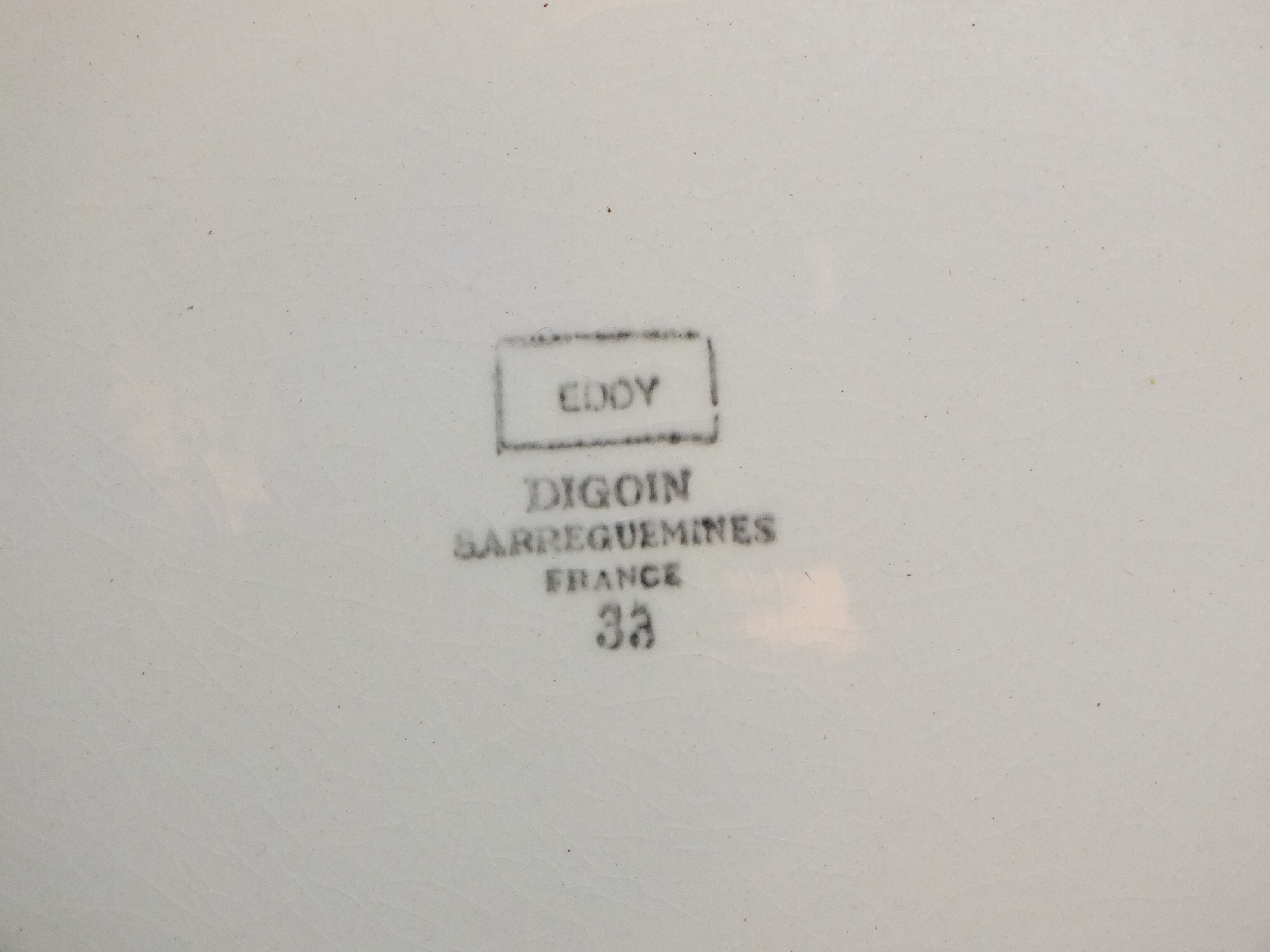 Vintage oval dish Digoin Sarreguemines model Eddy