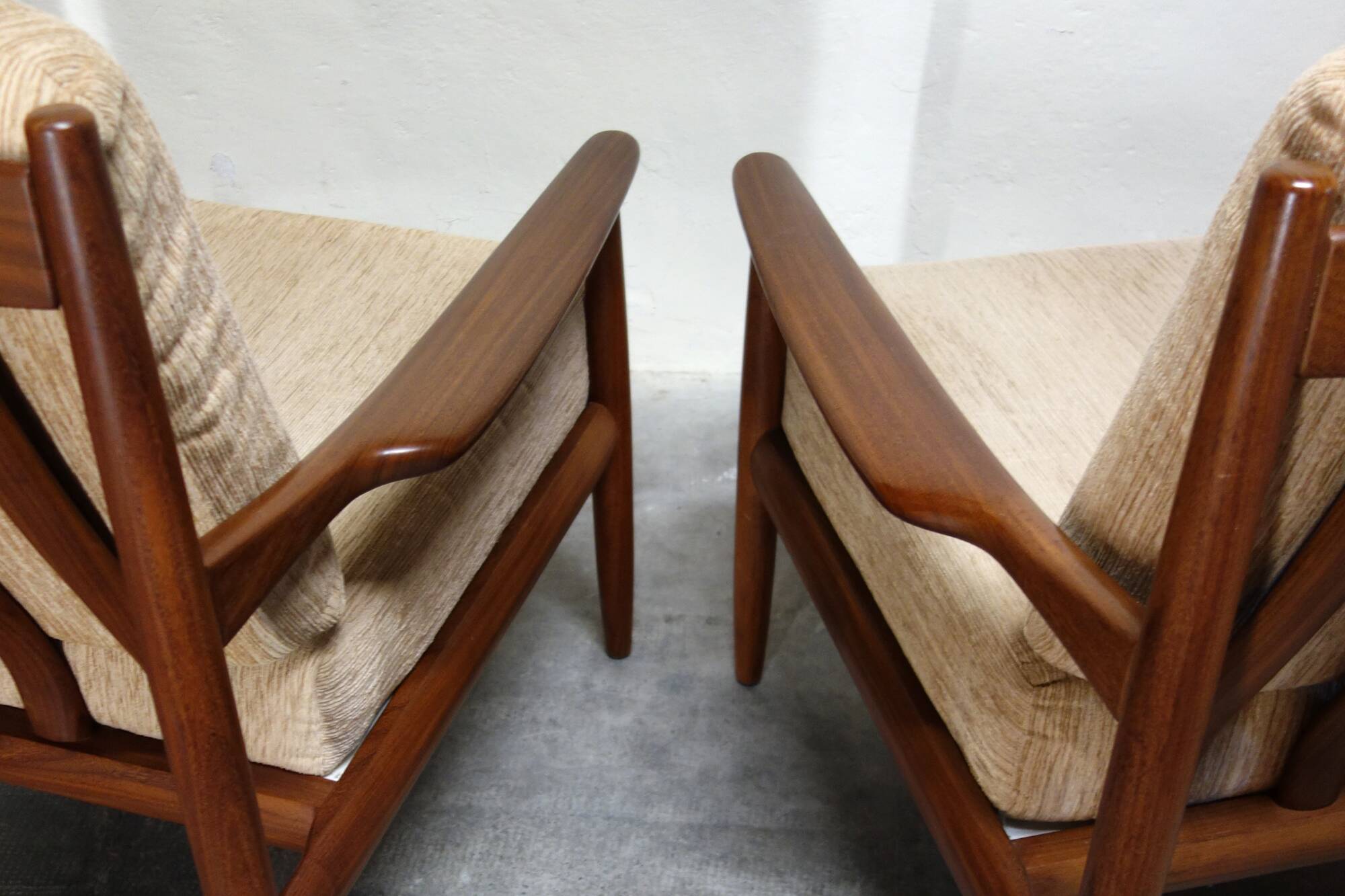 Pair of Scandinavian teak armchairs from the 60s
