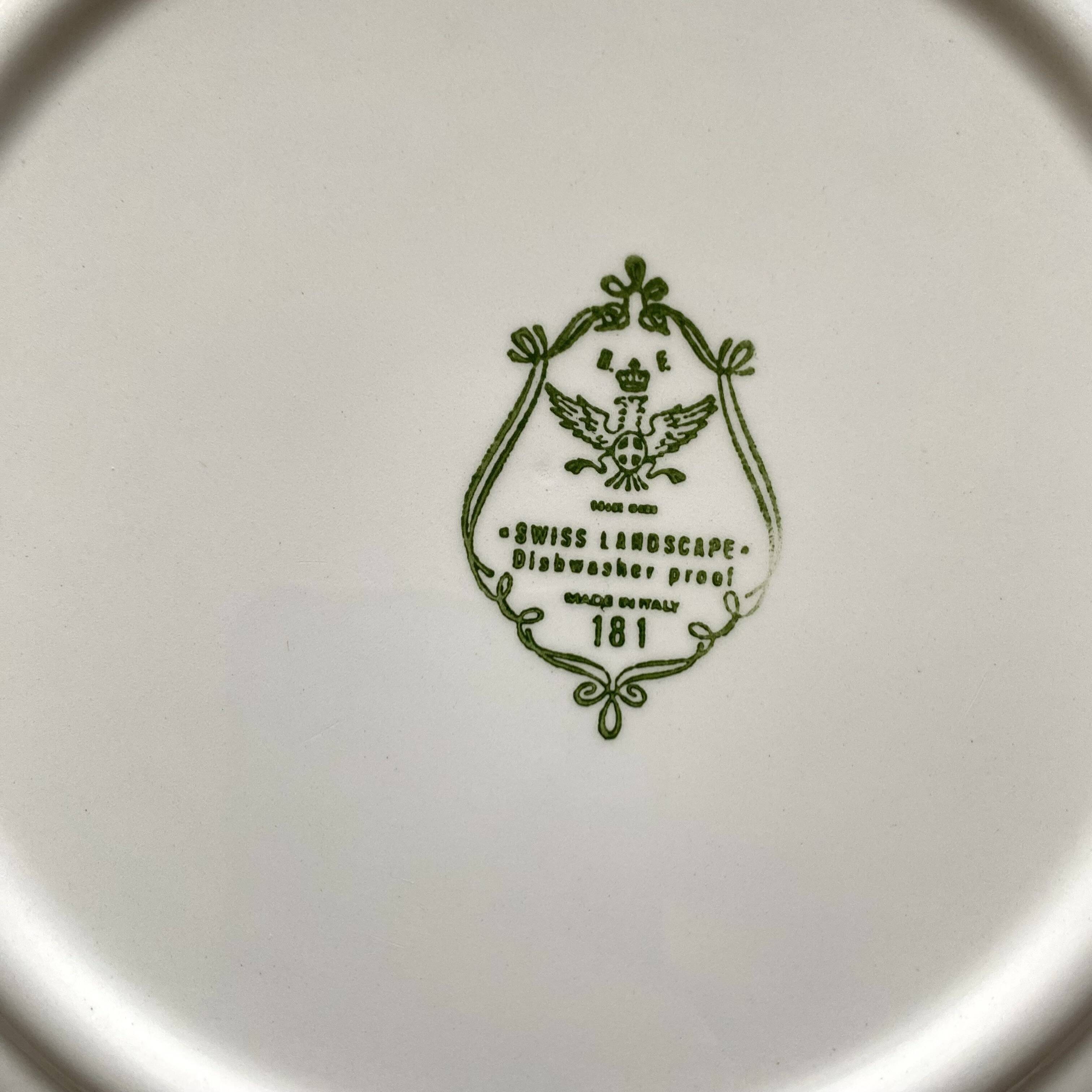 Swiss landscape Italy 25-piece dinner and soup plates