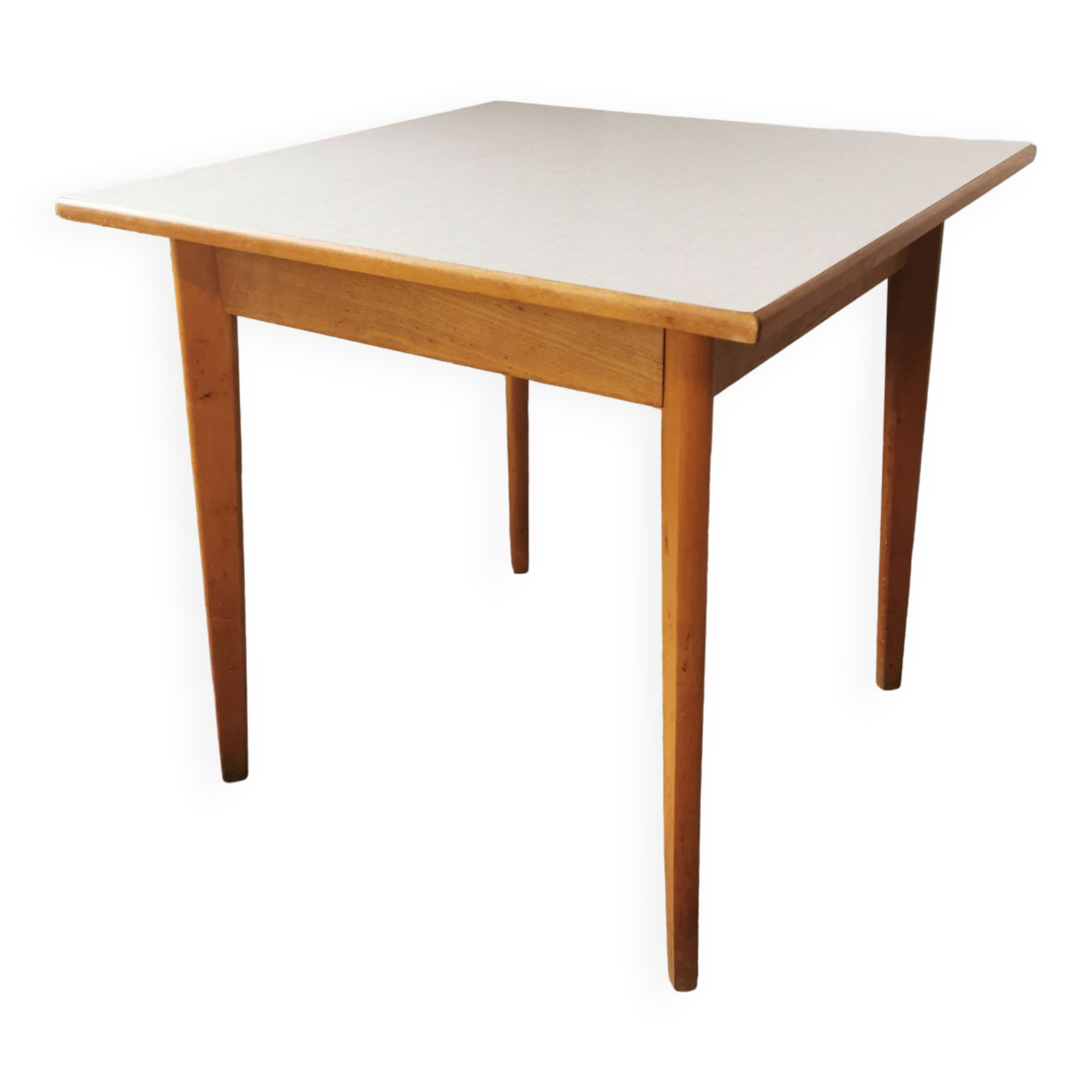 Square dining table, wood and formica, 1960s