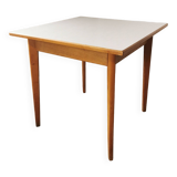 Square dining table, wood and formica, 1960s