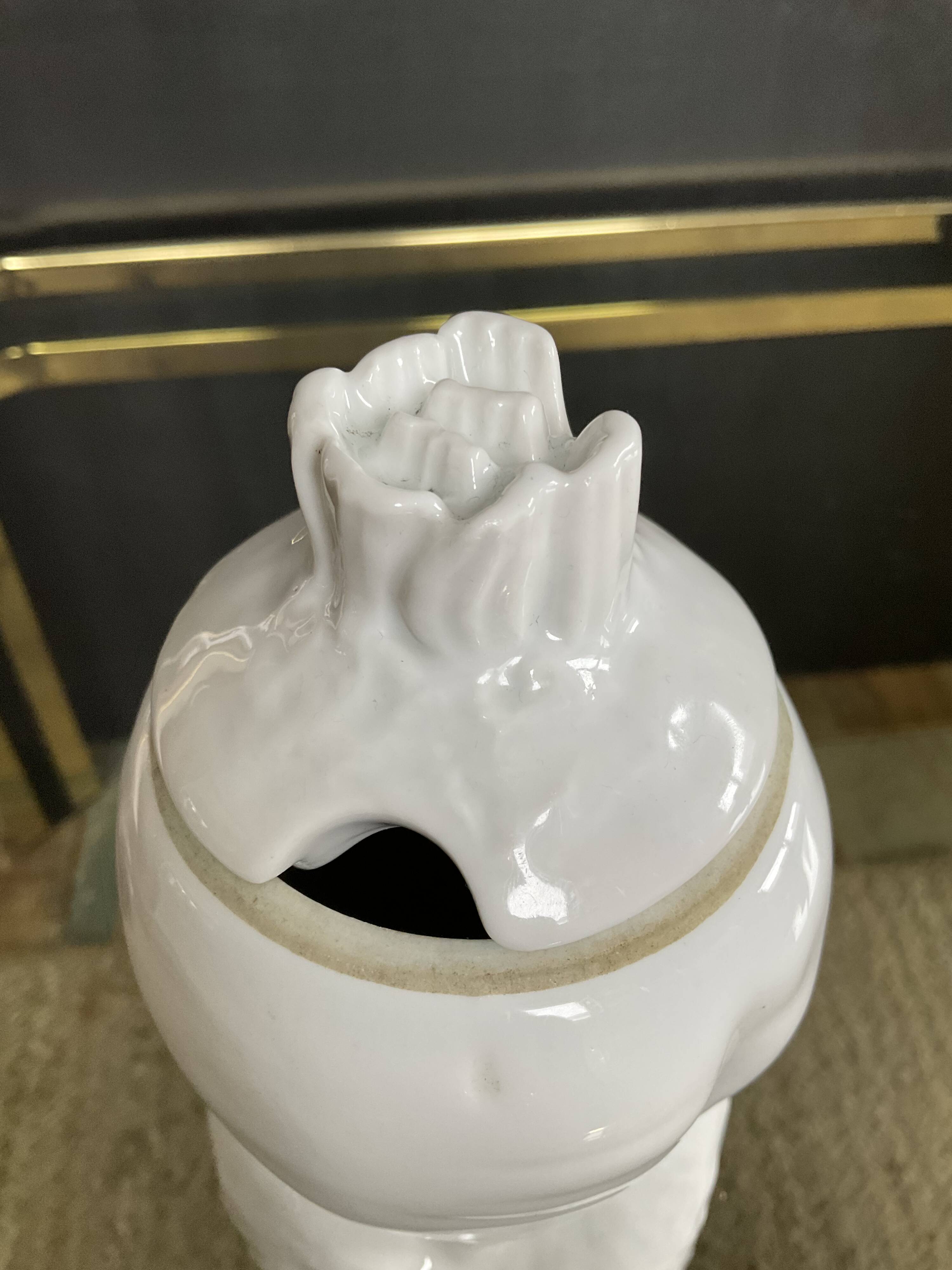 Old covered pot in porcelain Germany