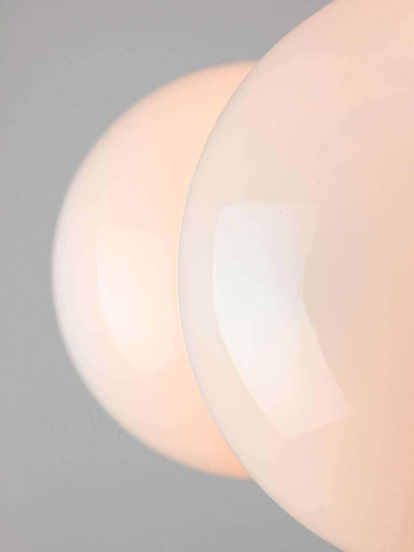 Vintage Italian Copper & Opaline Chandelier, 70s