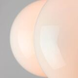 Vintage Italian Copper & Opaline Chandelier, 70s