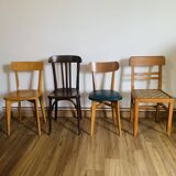 Set of 4 mismatched chairs
