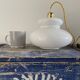 Suspension vintage en opaline blanche