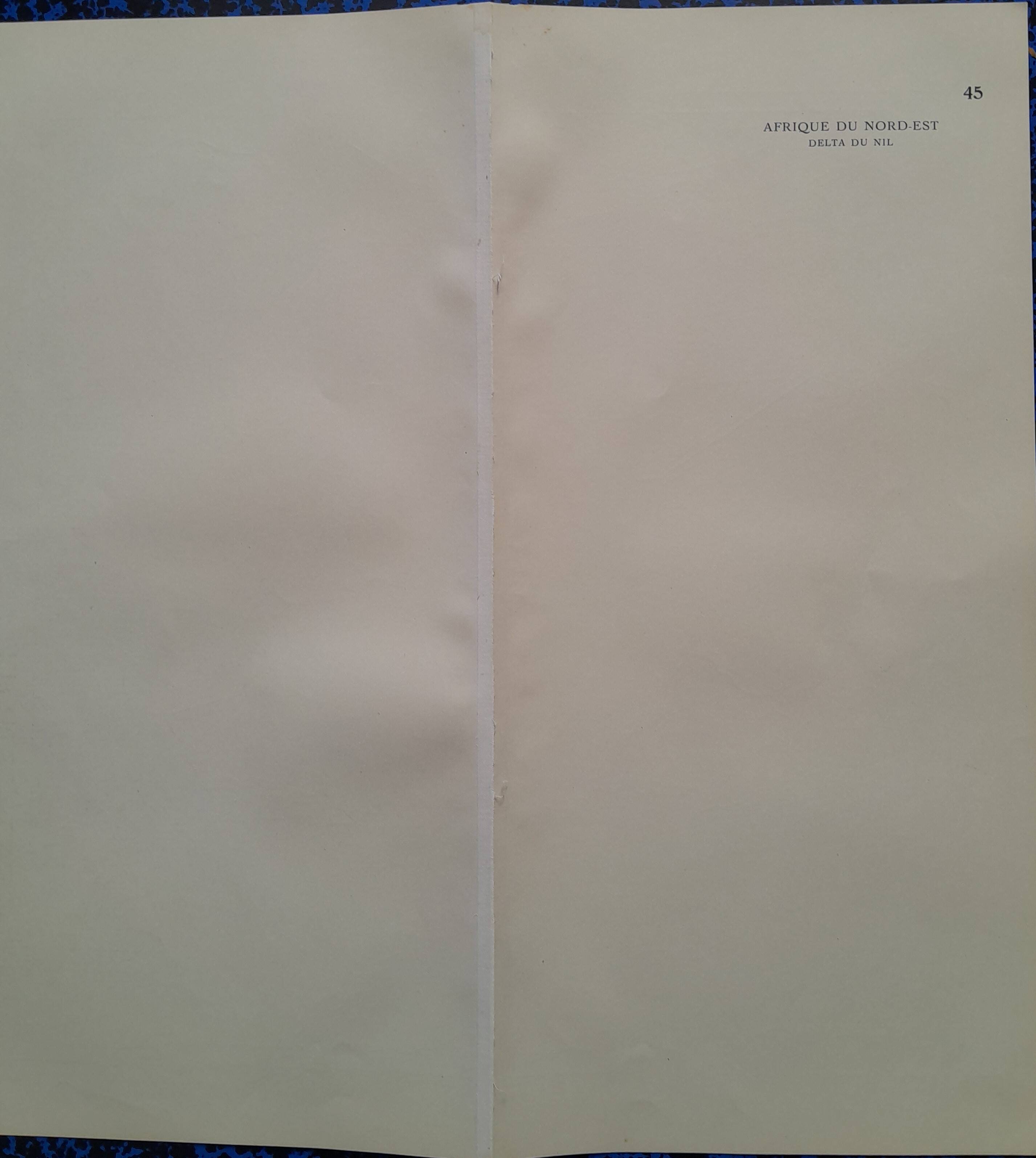 A geographical map from Atlas Quillet year 1925 map: North-East Africa Nile delta