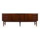 High Quality Danish Sideboard with Brass Handle Inlays 1950s