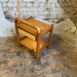 Pair of solid pine nightstands, Circa 1980s