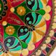 Plate or empty pocket in partitioned copper and vintage enamels