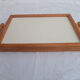 Foldable wooden serving tray
