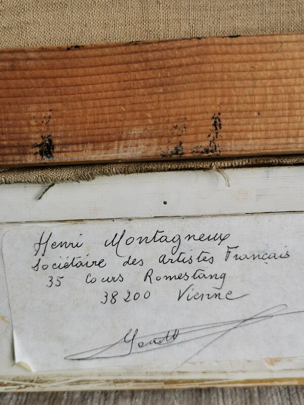 Tableau terrasse fleurie par Montagneux Henri