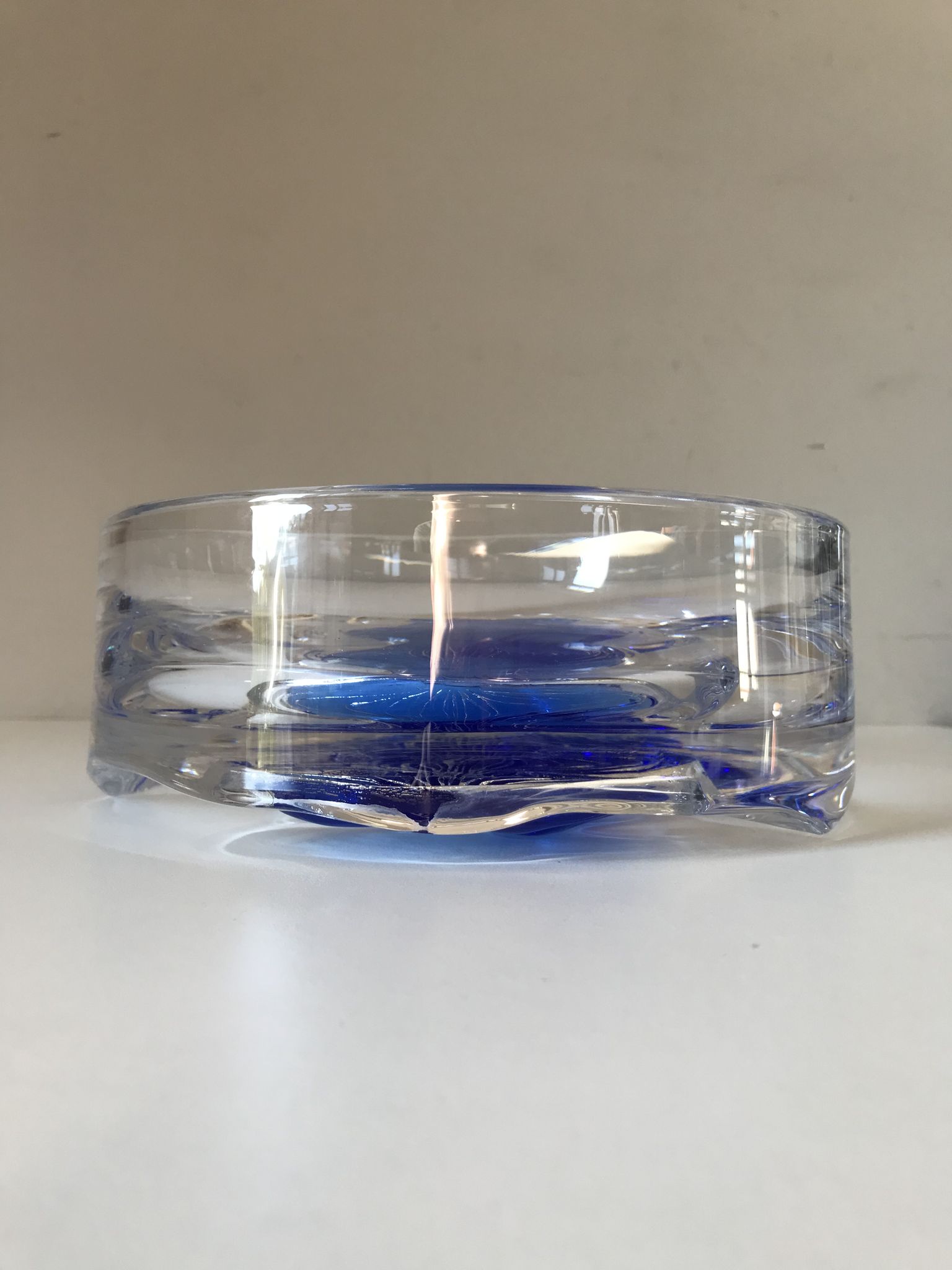 Coupe cristal Daum design annees 70