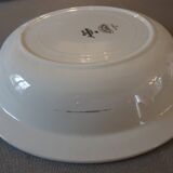 Round, hollow, opaque porcelain serving dish by digoin sarreguemines pasteur
