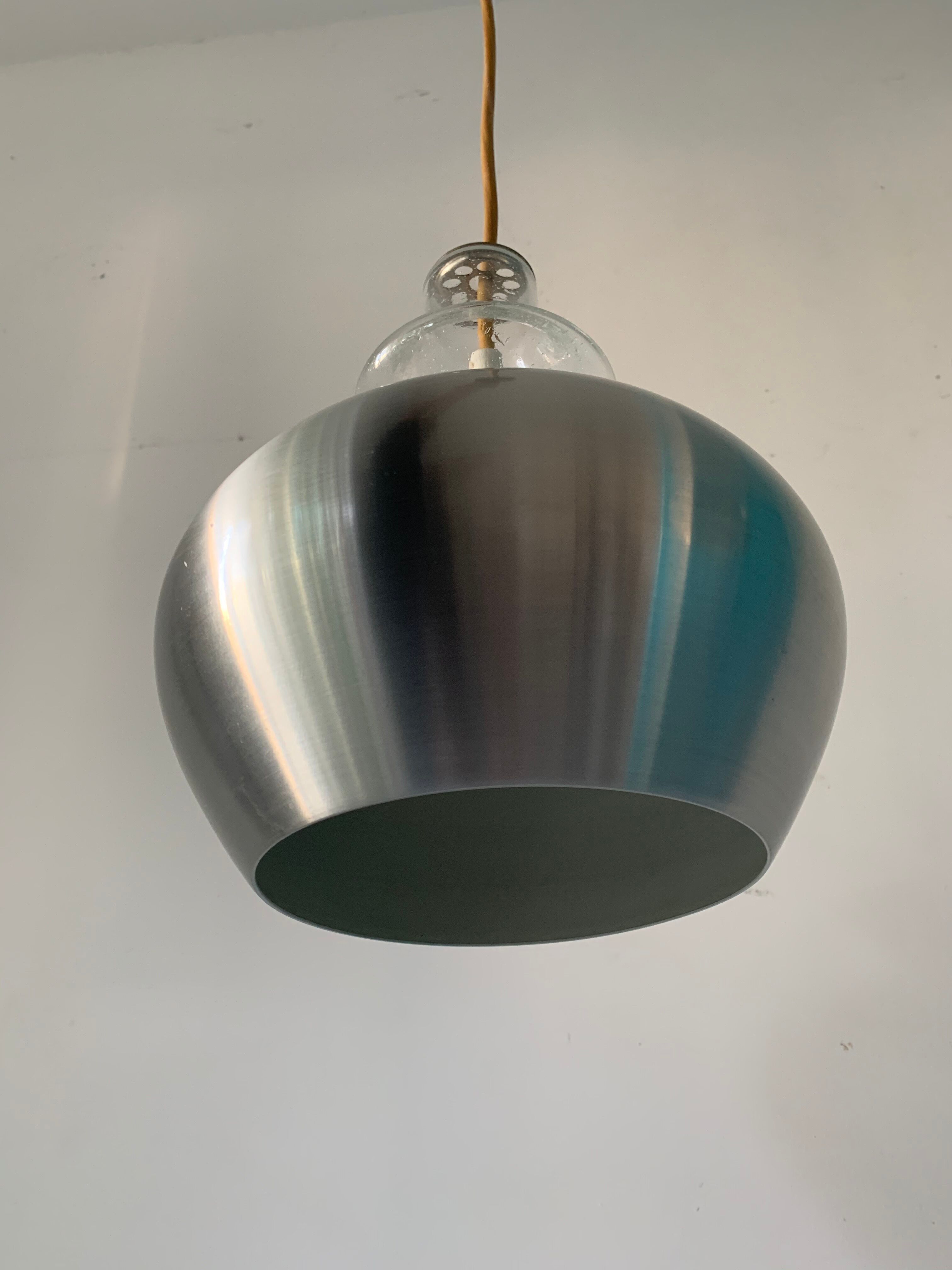 3 suspensions Raak Carthago aluminium and glass 1970