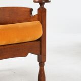 Pair of oak armchairs - 1950s