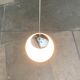Mid-Century German Glass and Metal Ball Pendant