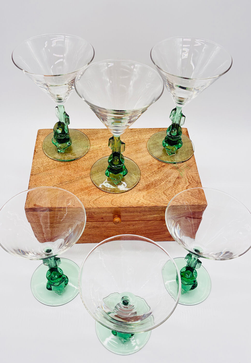 6 crystal champagne cocktail glasses, Luminarc France
