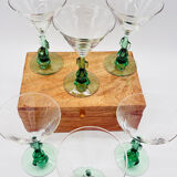 6 crystal champagne cocktail glasses, Luminarc France