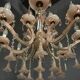 Vintage Italian Pink Opaline Murano Glass Chandelier