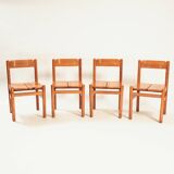 Minimalist japandi pine wooden chairs, 4