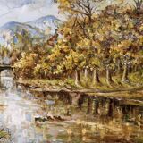 Bords de l'Ain par André Petit Jean (1817-1896)