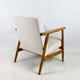 Chaise beige vintage, années 1970