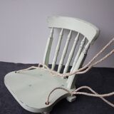 Wooden chair swing for hanging