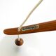Pendant lamp with opal glass shades teak frame by Uno & Östen Kristiansson
