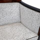 19th Century Biedermeier Mahogany Feather Two Armchairs and Sofa, Vienna