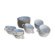 Lot of 10 Sarreguemines cups and saucers.
