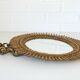 Vintage Bamboo Sunburst Wall Mirror / Mid Century Boho Decor 1970's