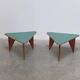 Unique pair of triangular coffee tables, 1960s
