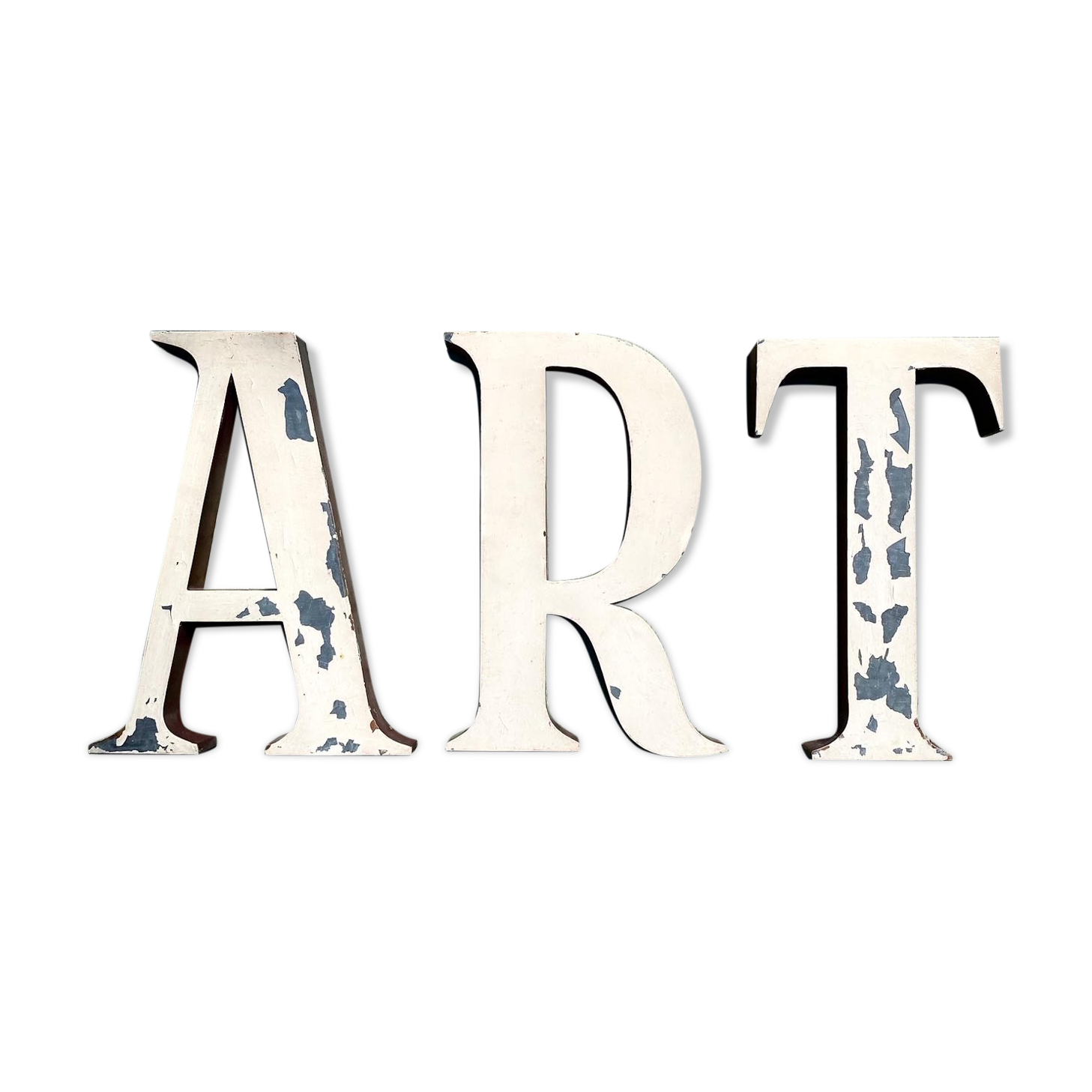 Sign letters forming the word "art"