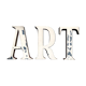 Lettres d'enseigne formant le mot "art"