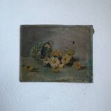 Ancient painting still life bouquet of daisies