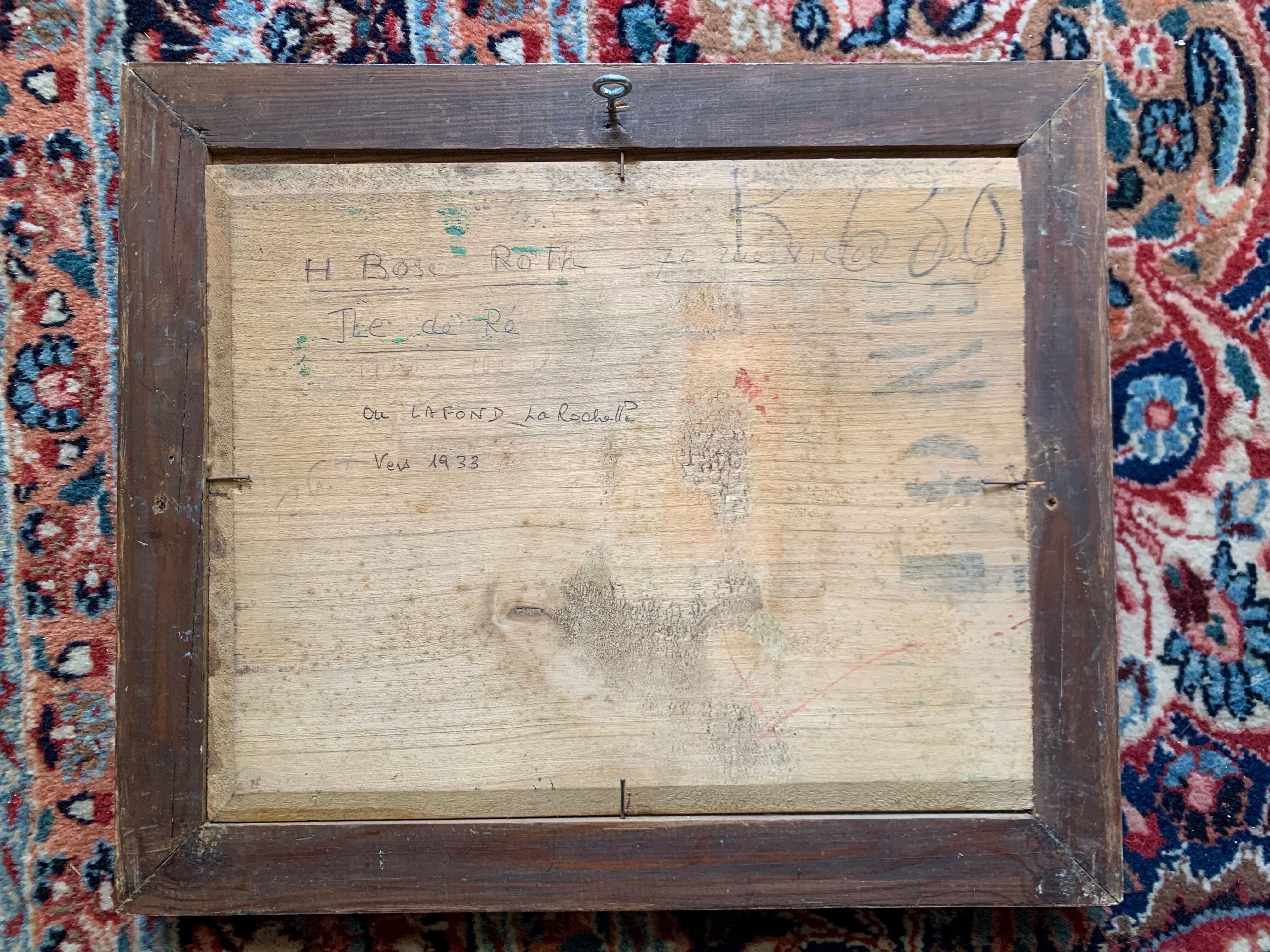 Huile sur panneau, Île de Ré 1933, Henriette Roth