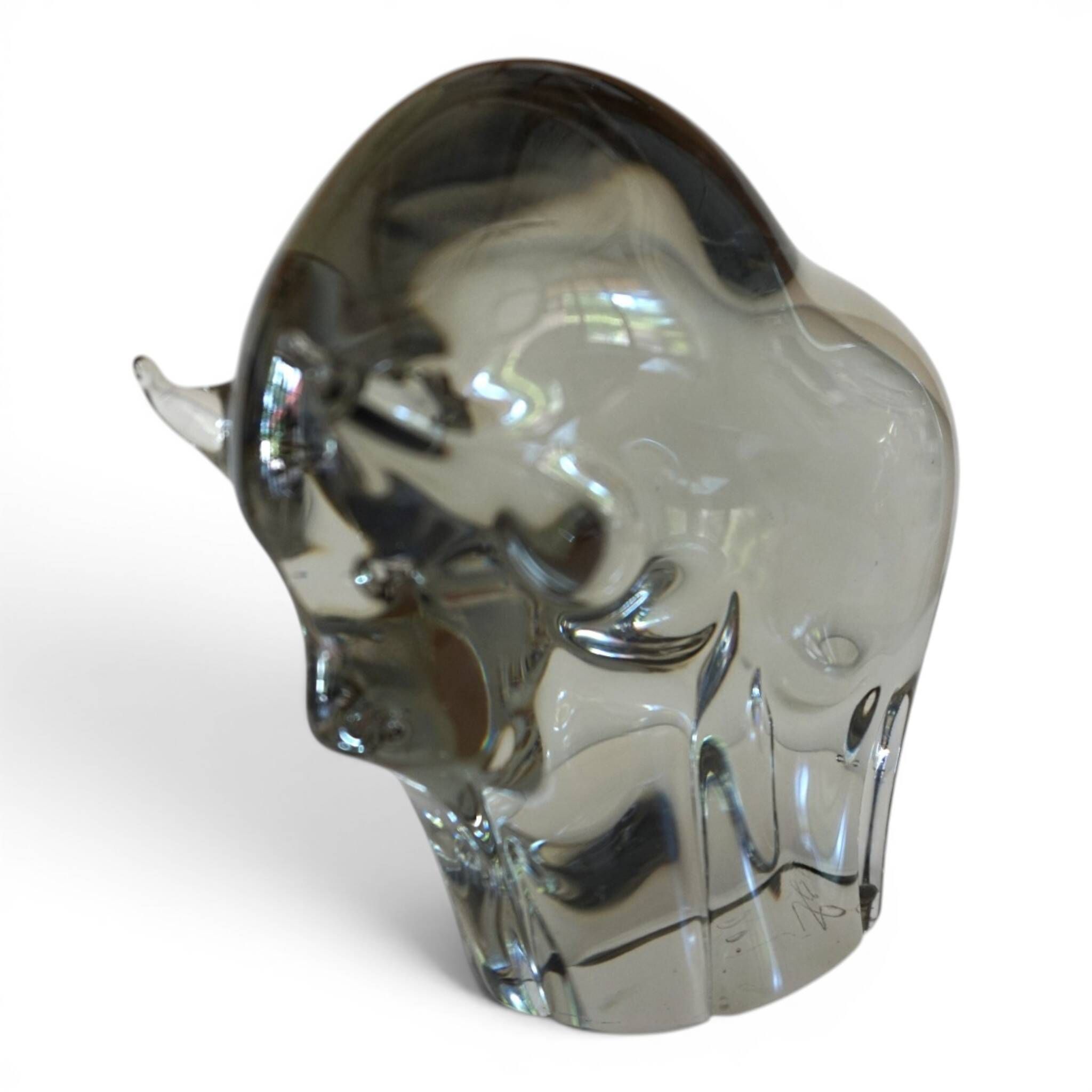Livio Seguso Murano Bull Glass Sculpture, 1970