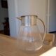 Glass and metal carafe of over 2 litres
